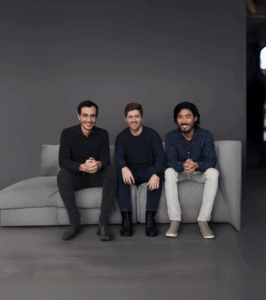 Co-Founders of Credit Card Disrupter Ramp, Eric Glyman (left), Karim Atiyeh (middle), and Gene Lee (right).