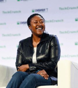 Image of Zoox CEO Aicha Evans speaking onstage during TechCrunch Disrupt San Francisco 2019