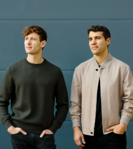 Winston Weinberg and Gabe Pereyra, co-founders of legal AI startup Harvey, standing side by side